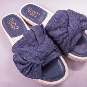 Franco Sarto Pandora Knotted Vamp Espadrille Slides Women's Sandals - Denim
